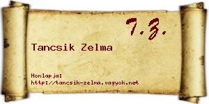 Tancsik Zelma névjegykártya